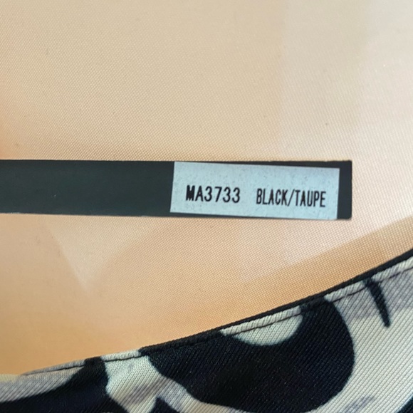 Miss Avenue Women Dress Small Black Floral Bodycon Mini Long Sleeve V Wrap Neck - Picture 4 of 5